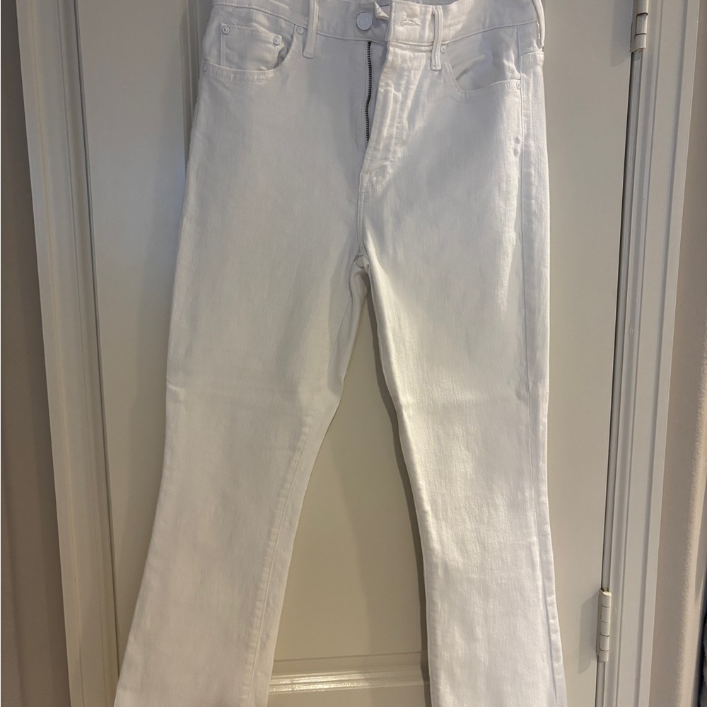 MOTHER Women's Flare White Jeans